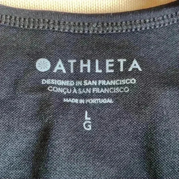 ATHLETA Renew Sports Bra A-C Black Womens Large Adjustable Straps Removable Pads - Picture 3 of 6